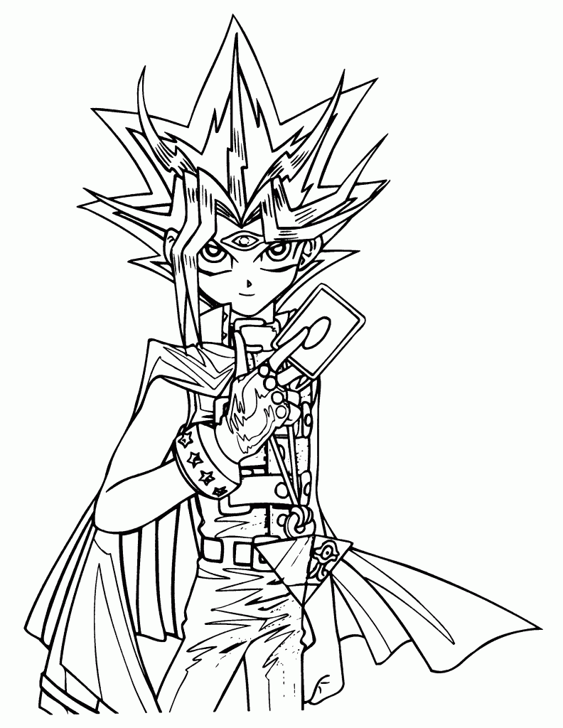 Plansa de colorat cu Yu-Gi-Oh! 10 2